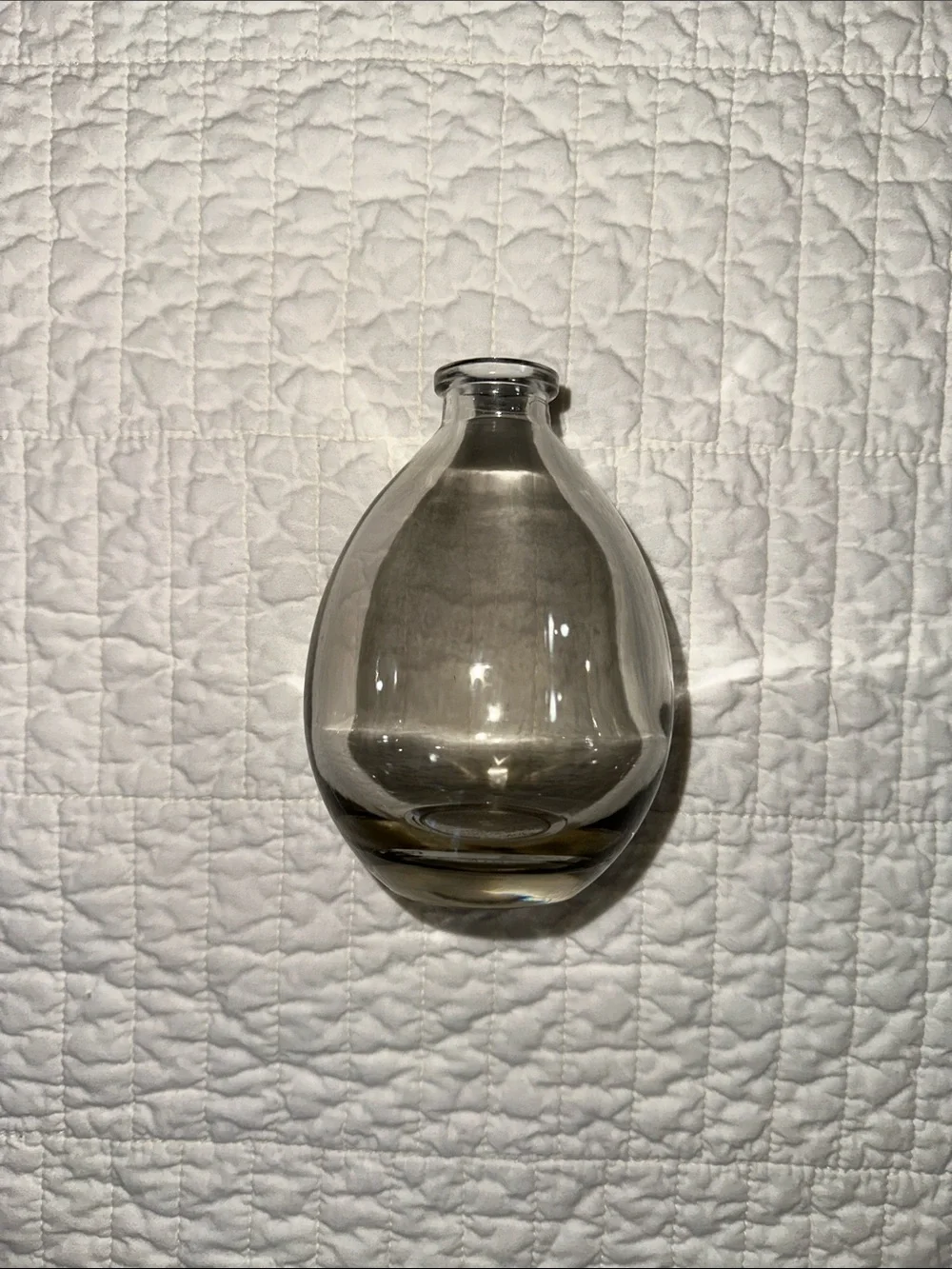 ZODAX Hand Blown Smoky Glass Teardrop Vase Bud Vase Designer Luxury